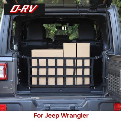 For Jeep Wrangler JK 2007-2017 For Wrangler JL 2018-2022 Car Rear Trunk Cargo Luggage Mesh Block Bezel Net Tool