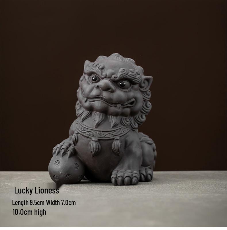 Purple Clay Pixiu Tea Pet for Kung Fu Tea Set, Desktop Decoration