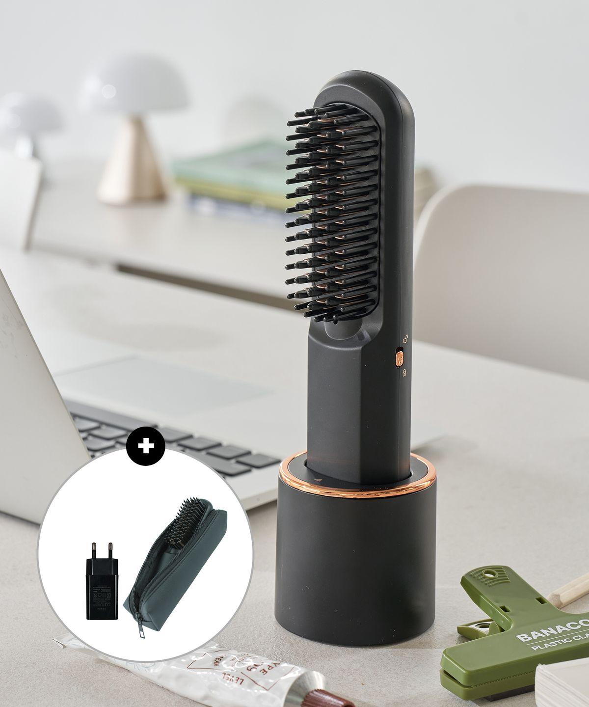Volume On Plus Cordless Hair Straightener Brush Charging Cradle Set