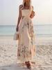 New Women's Clothing ZD Design Hollow Ruched Embroidery Printed Halter Dress