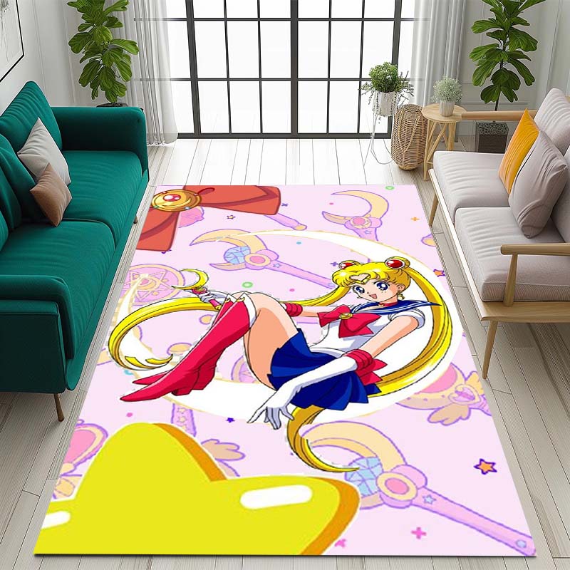 The New 2026 Pretty Guardian Sailor Moon Rug Is Suitable for Home Décor In Game Rooms, Bedrooms, Living Rooms, Sofa Areas, and