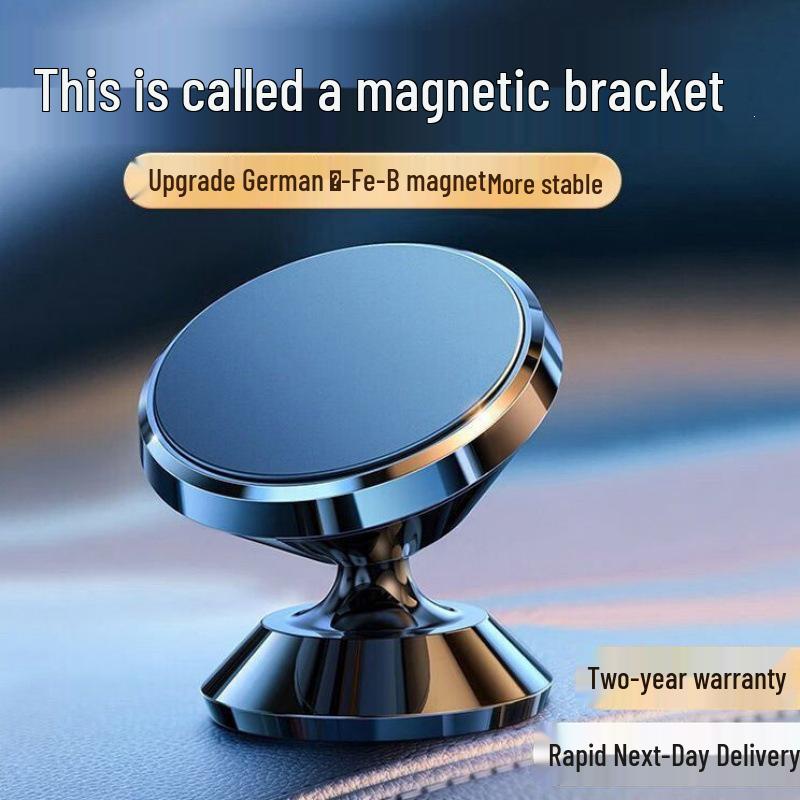 Magnetic Car Phone Holder with Suction Cup and Air Vent Mount Standard [12x Magnetic] Small Round
