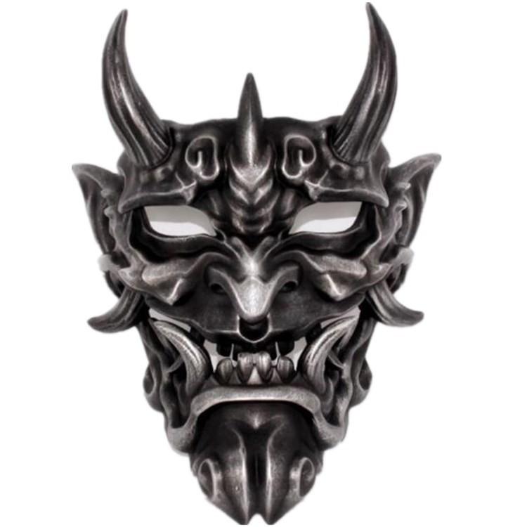 Terrifying Red Hannya Mask High Quality Resin Face Mask Perfect For Halloween Decor