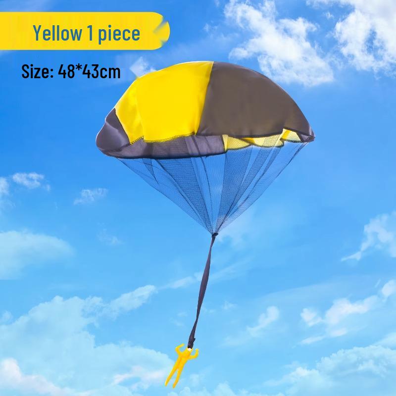

Children s Hand-Throw Parachute Toy for Outdoor Sports and Kindergarten Games жёлтый