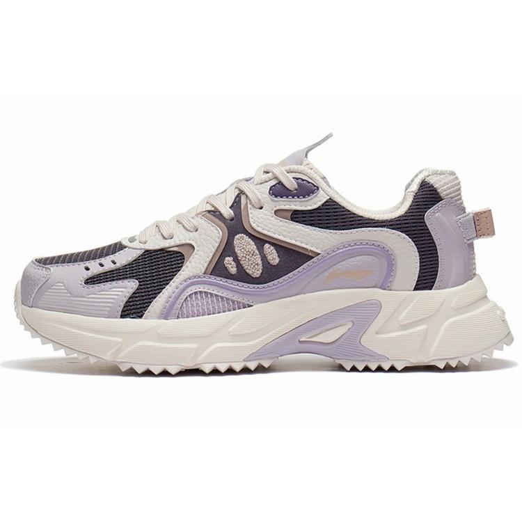 (WMNS) Li-Ning Casual Lightweight Low-Top Sneakers Beige Purple Women s ARLS022-3 EU 36⅓