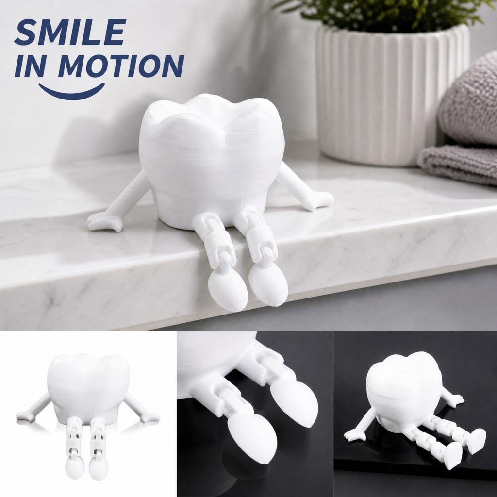 3D-gedrucktes artikuliertes Zahnmodell mit beweglicher Schreibtischdekoration als Geschenk