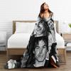 The Vampire Diaries Damon salvatore Blanket Super Warm Plush Bedding Throws For Home Decor Travel Office Flannel Bedspread Bed