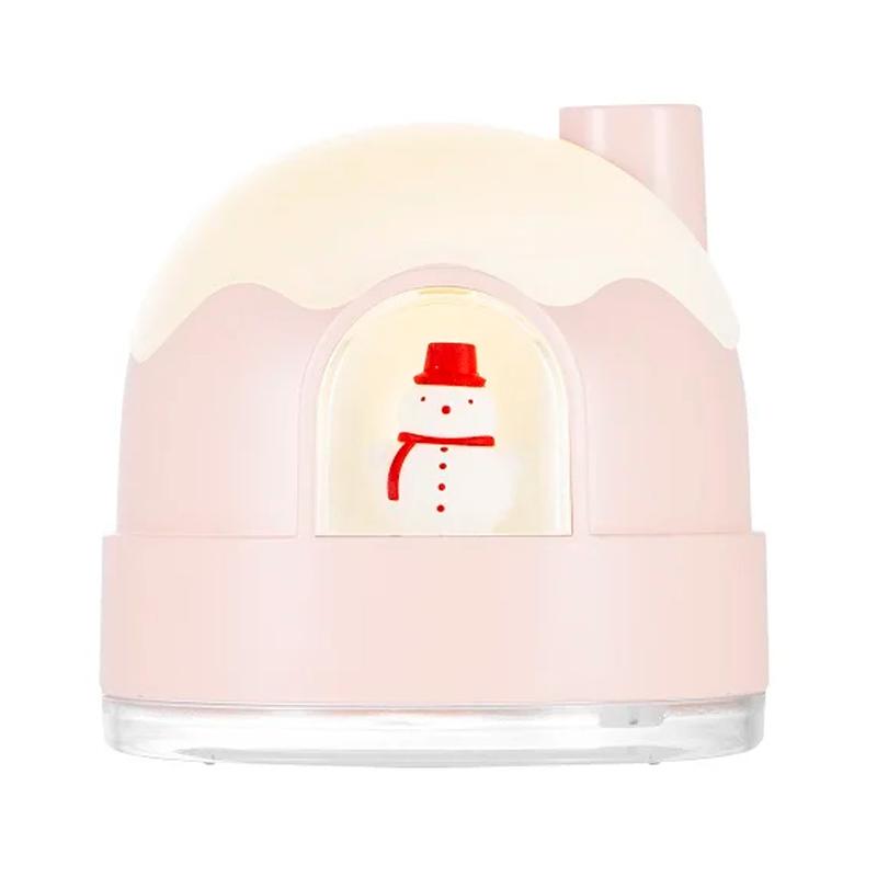 

Милий зволожувач снігового будиночка з нічним світлом, USB, тихий, для спальні, сніговик, настільний міні-зволожувач повітря, для дому