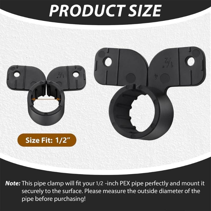 50 Stück Aufhängungsrohrschellen Schmetterlingsstil Pex-Rohrschellen Wasserrohr Schlauchschellen Fittings Einfache Installation