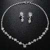 Elegant Rhinestone Earrings & Necklace Set - Women's Luxury Fashion Jewelry