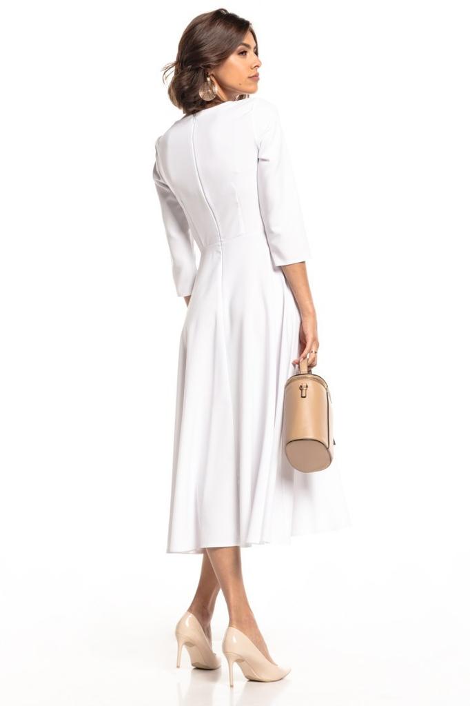 Maxi dress with hidden zipper T327 navy blue XS