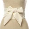 Solid Color Leather Cummerbunds for Women Wide Waist Belt Bow Self Tie Wrap Brand Ladies Fashion Strap Wide Waist Belts Gifts