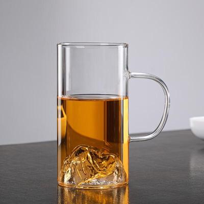 Kreatives Licht Luxus Glas Wasserglas mit Henkel - 2er Pack