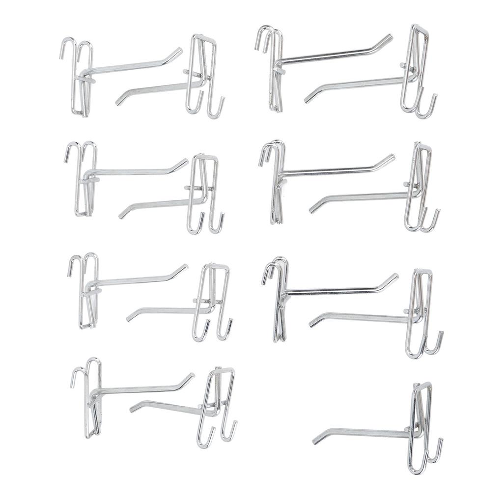 15pcs Gridwall Peg Hooks Panel Display Hooks Gridwall Hooks Gridwall Display Hooks for Retail Shop Garages Workshops