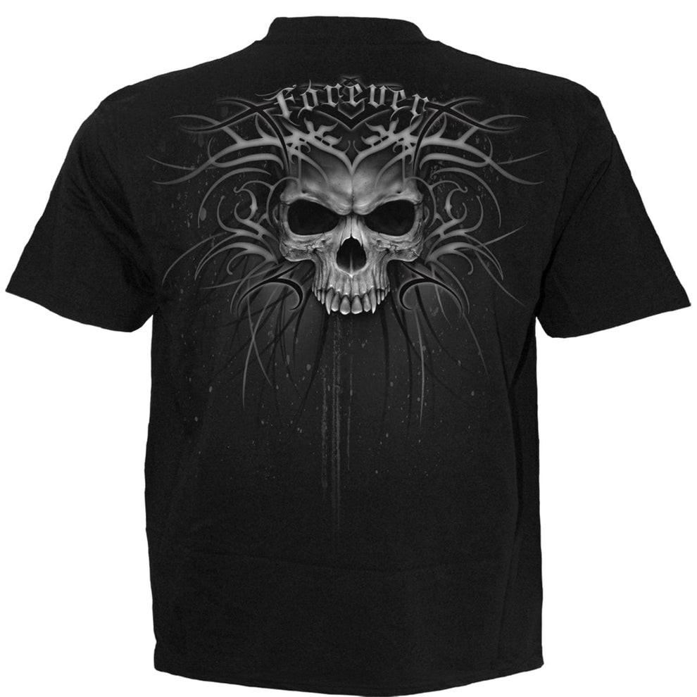 Tribal Skull Gothic T-Shirt Dark Graphic Tee Unisex Streetwear S разноцветный
