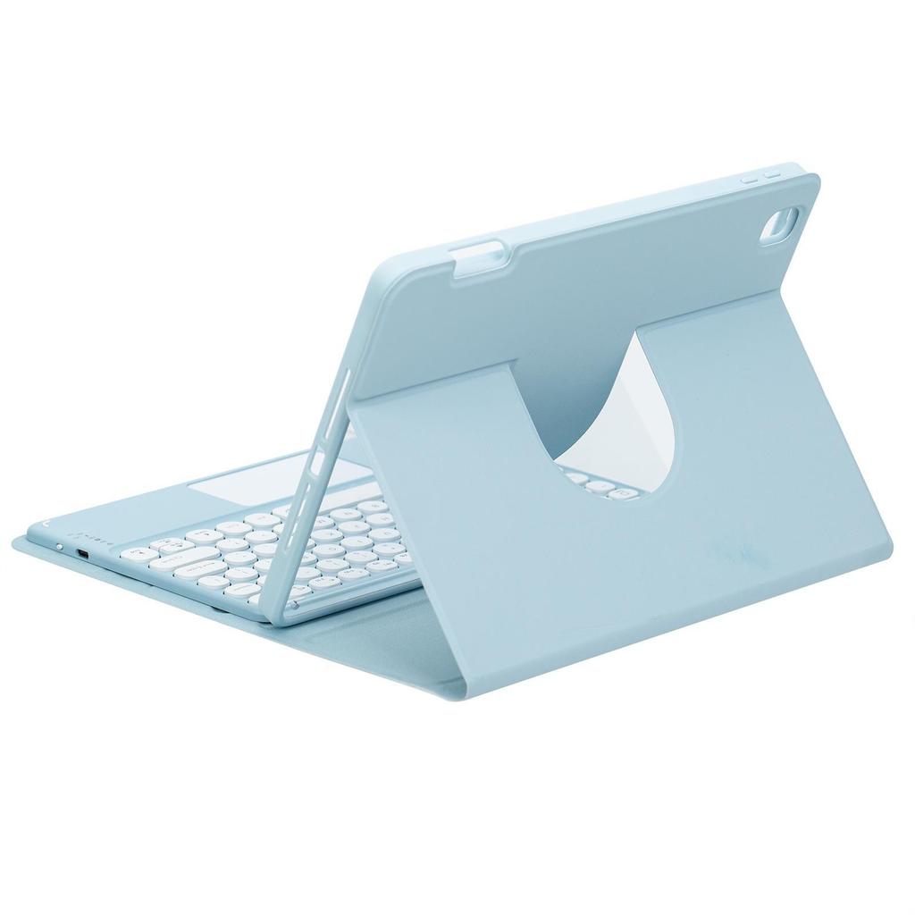 "10th Gen iPad Rotating Acrylic Case with Pen Slot, 10.2" Magnetic Bluetooth Keyboard, and Leather Cover"