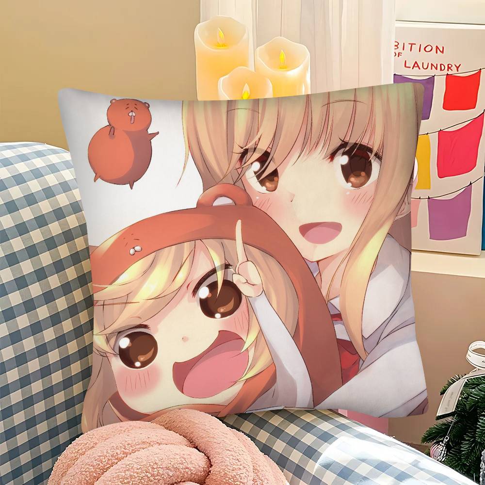 Anime Himouto Umaruchan Pillow Case Fashion Square Pillowcase Bedroom Sofa Room Ins Decoration Leisure Cushion Cover