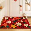 Entry Mat Entry Mat New Christmas Carpet Home Anti-slip and Dirt Can Be Cut Silk Ring Foot Mat