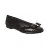 Ferragamo Varina Sequin Suede Flat Black