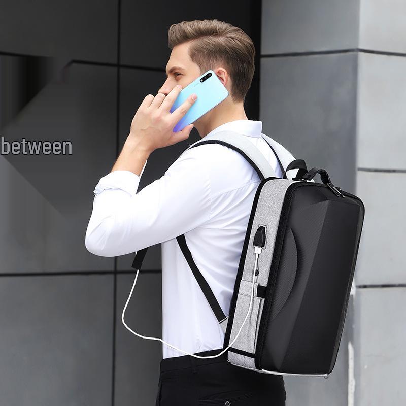 Men's Water-resistant Hard Shell Laptop Backpack for Business, Casual, or College Use