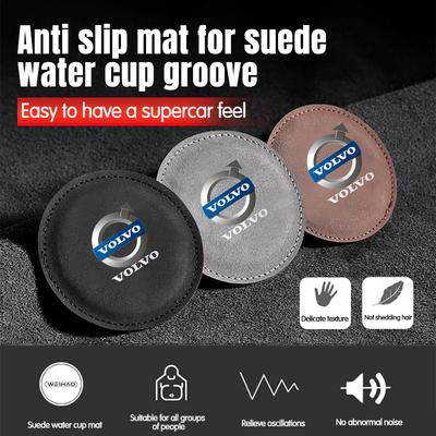 Car Coaster Water Cup Slot Non-Slip Pad Drink Mat For T6 S40 S60 S90 XC40 XC60 XC90 V40 V50 V60 V90 C30 C70 S80 V70 XC70