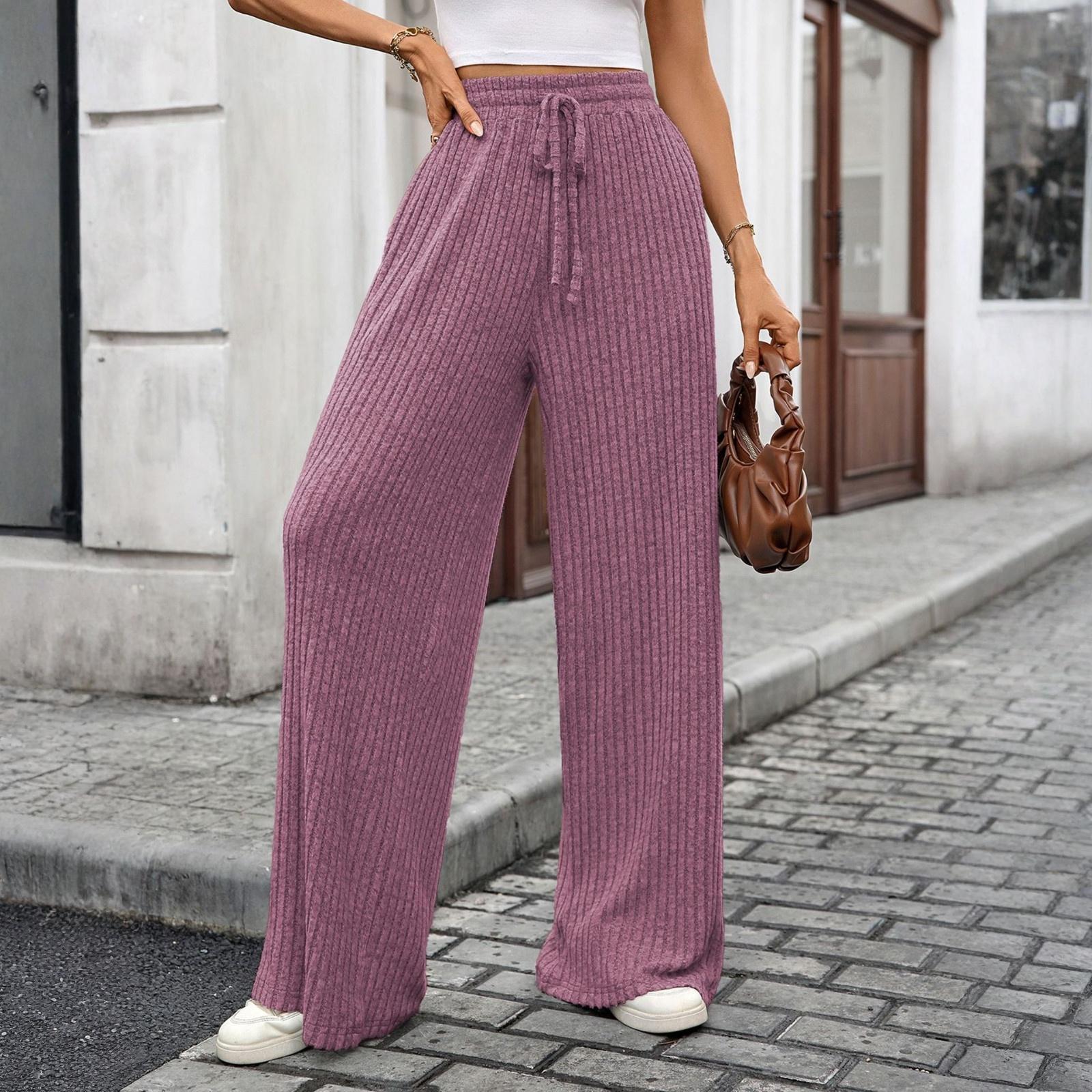 

Женские прямые брюки, модные повседневные брюки, брюки Harlan Nine Point XL фиолетовый