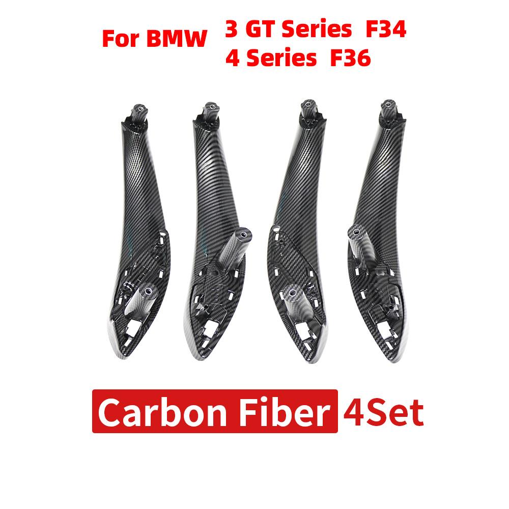 4Pcs Interior Door Pull Handle Ide Panel with Cover Trim For BMW 3 Series F30 F34 F35 F36 320i 328i 330i 335i Car Accessories