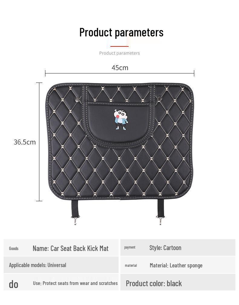 Children's Car Seat Back Protector: Creative Cartoon Kick & Scuff Guard