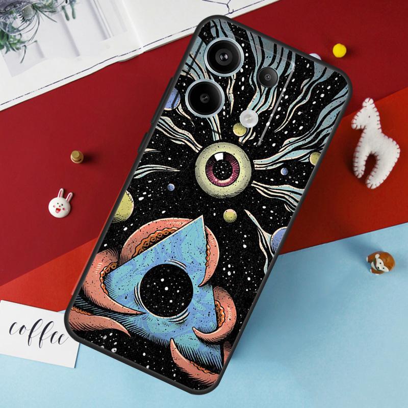 Eye Illustration Case For Xiaomi Redmi Note 13 Pro 14 12 11 10 15 Pro Plus Redmi 10C 12C 13C 14C 15C 15 Cover
