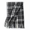 British Plaid Scarf Women's Autumn and Winter New Versatile Couple Long Warm Double-sided Thickened Retro Scarf