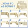 Natural Wooden Small Animal Hideouts With Feeders Water Feeders For Rabbits Guinea Pigs Chinchillas Shelter Place