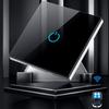 Comutator cu Senzor Tactil Standard UE Panou din Sticlă Cristal Călit Putere 1/2/3 Module 1 Mod 220V Comutatoare pentru Lampă de Perete Pornit