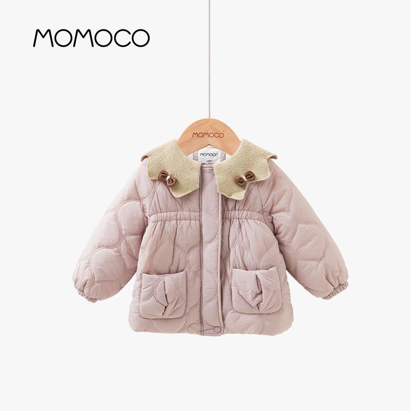 MOMOCO Girls  Winter Plus Velvet Thick Cotton Jacket 120
