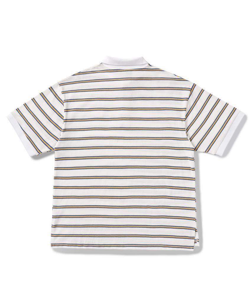 MINIMALPROJECT Striped Collared Short Sleeve T-Shirt Mkt103 [White]
