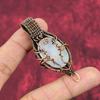 Rainbow Moonstone Pendant Copper Wire Wrapped Pendant Gemstone Handmade Jewelry Stylish Pendant Antique Copper Wire Jewelry Engagement Gifts