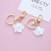 Creative White Angel Keychain Vintage Mini Pearl Keyring Gold Color Car Key Holder Bag Charms Accessories Holiday Gift For Women