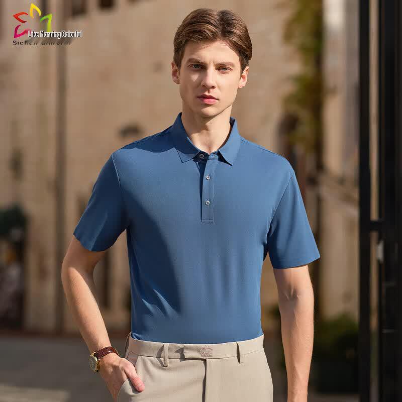 Men s Summer Casual Breathable Polo T-Shirt L