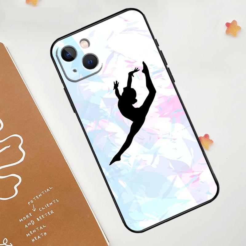 Love Gymnastics Case For iPhone 13 12 11 14 15 16 Pro Max Mini XR XS X Plus Silicone Bumper Cover Capa