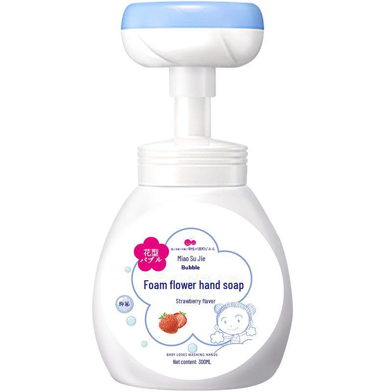 

Детский дезинфицирующий пенный гель для рук Flower 300 мл, сменный флакон 300ml земляничный