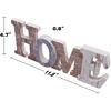 Wood Home Sign, Decorative Art Wall Mount, Free Standing Wooden Word Table Signs for Home Decor (Home)