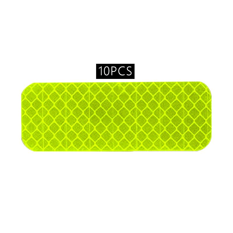 10PCS Night Reflective Stickers,Safety Warnings,Reflective Mirror Tape,Automotive Parts,For Various Vehicle Models
