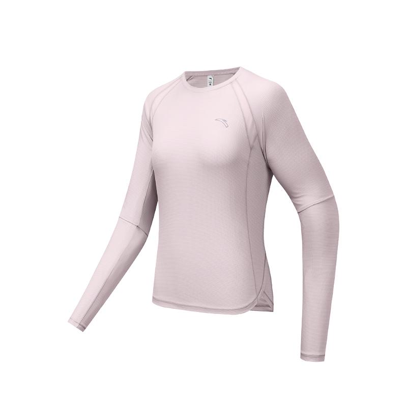 

Anta Solid Color Breathable Versatile Casual Long Sleeve T-Shirt Women tops 962535403-5 2XL