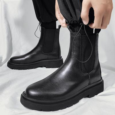 Chelsea Boots Men's High-top Shoes Autumn 2025 New Trendy Men's Snow Martin Boots Tooling British Style Short Boots