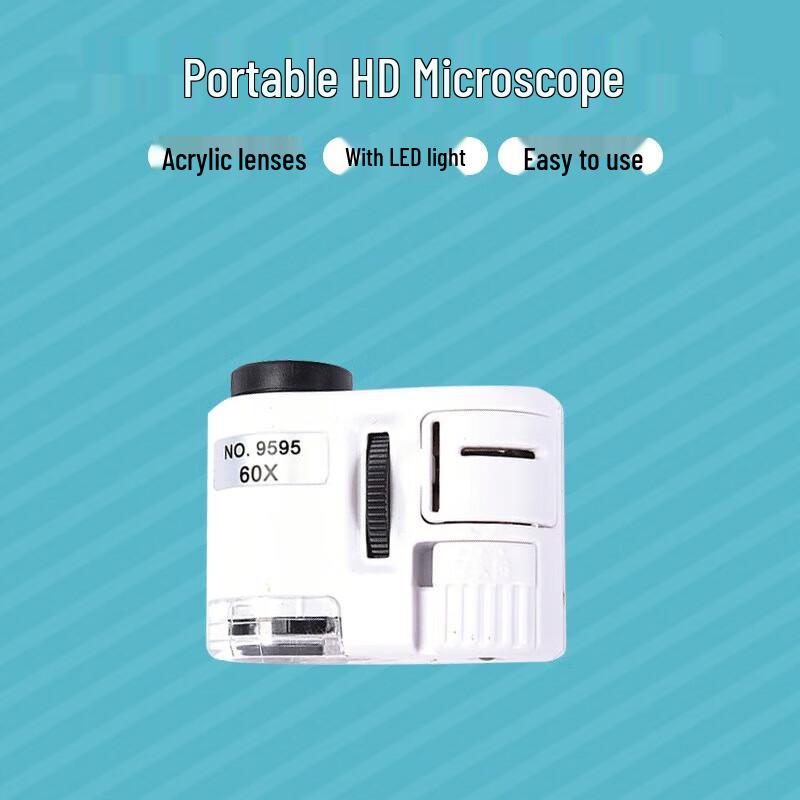 Miling 60x Mini Portable Microscope with LED Light and Counterfeit Detector