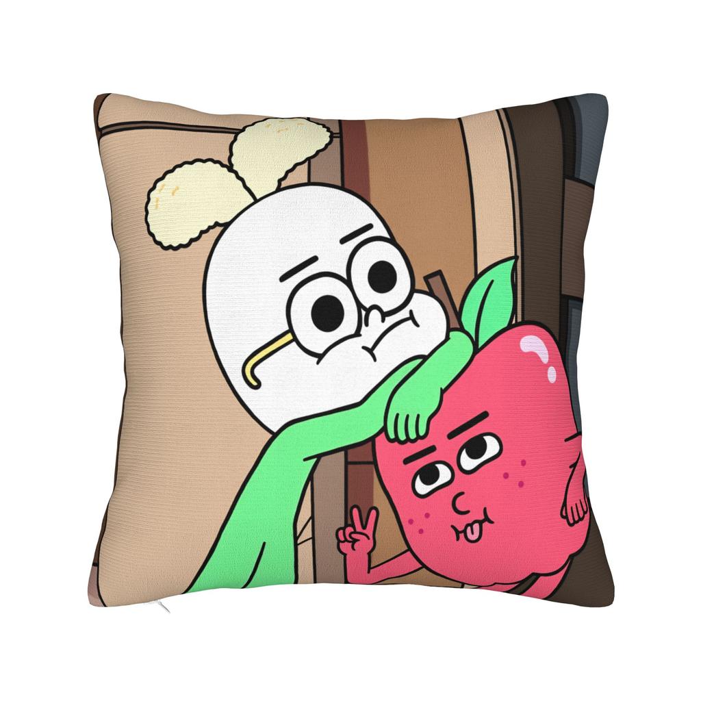 Apple and Onion Pillow Cover Comfy Cushion Cover Funny Pillow Case For Office Car Home Decor