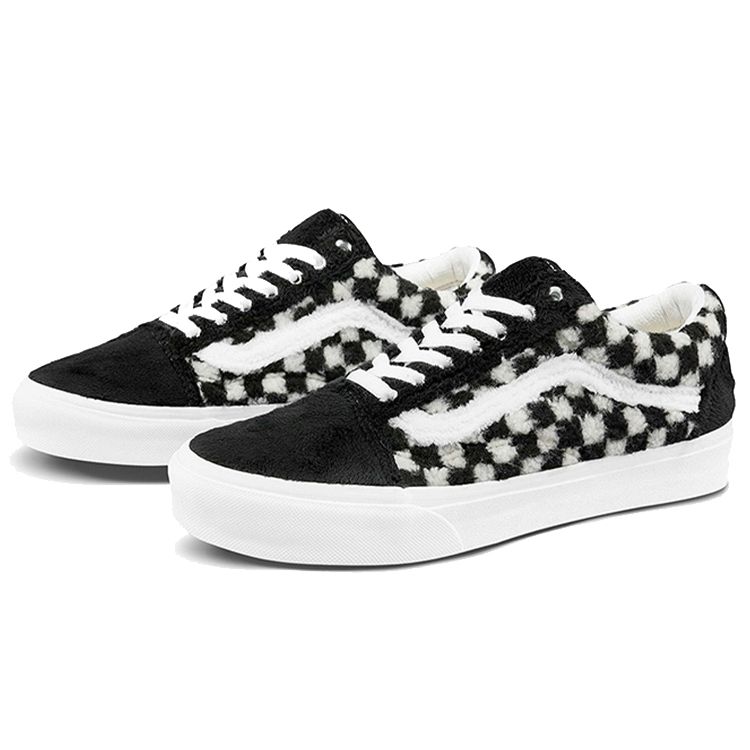 Vans Old Skool Sherpa Checkerboard - Black Unisex Sneakers VN0A5KRF95A