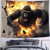 VIKAMA Gorilla Tapestry with 3D Visual  Fantasy Animal Wall Hanging for Bedroom Living Room Dorm or Home Decor Cool Boys