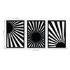 Pre-Laminated Pine Wood Sun Light Wall Art | Laser Cut Precision | For Home Décor | For Gifting (Set of 3)