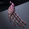 Strass Schöne Elegante Pfau Broschen Für Frauen Winter Mode Pin Tier Design Party Hochzeit Zubehör 