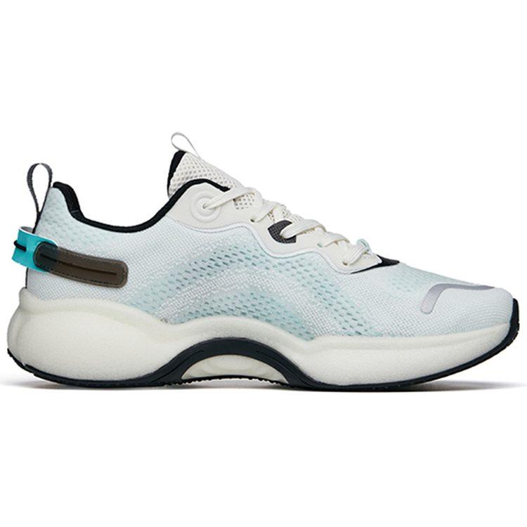Anta Cushioning Slip Resistant Abrasion Resistant Breathable Low top Running Shoes Men's White Green Black 112225520-2